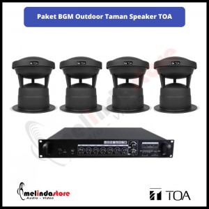 Paket Background Music Outdoor Speaker Taman TOA | 4 Speaker